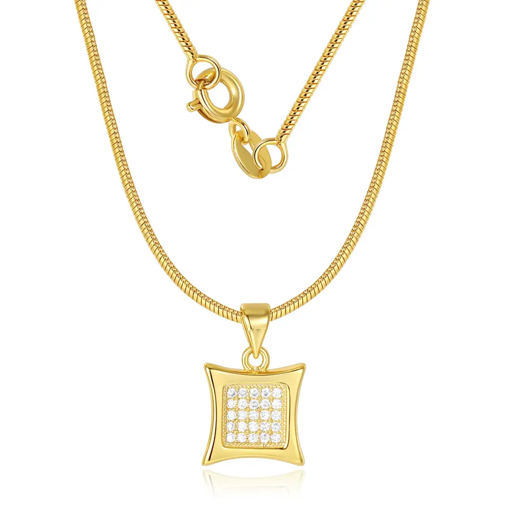 Wholesale Gold Cushion Pendant Necklace | Jinyi Jewelry Factory JY09N0036