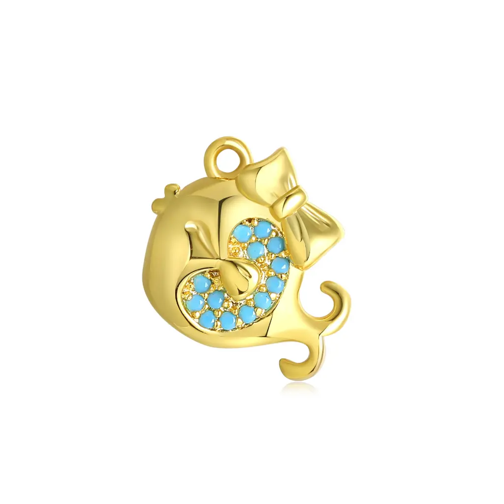 Wholesale Gold Whale Charm | Gold Jewelry Manufacturer & B2B Wholesaler JY09P0164