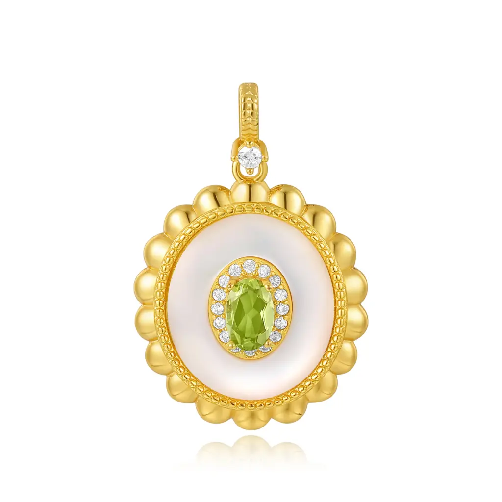 Wholesale Gold Peridot Pendant | Jinyi Jewelry JY13P0001-1