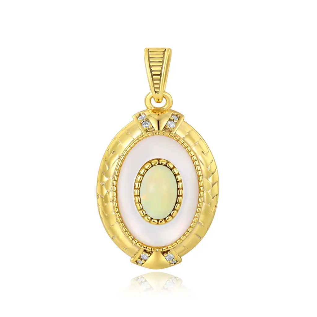 Gold Opal Pearl Pendant | Jinyi Jewelry JY13P0010