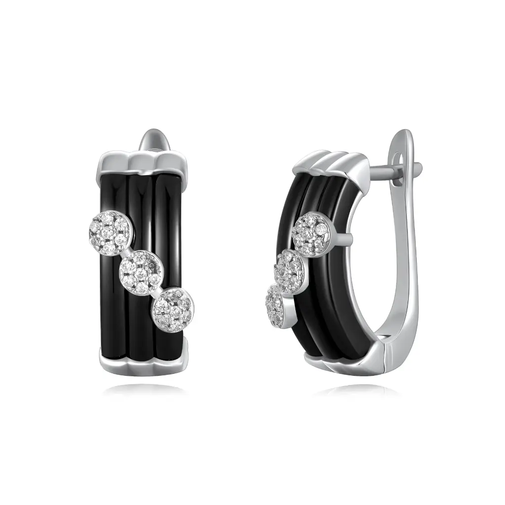 Custom Pave Woven Heart Earrings Wholesale | Vietnam & Chinese Jewelry Manufacturer JY09E0322