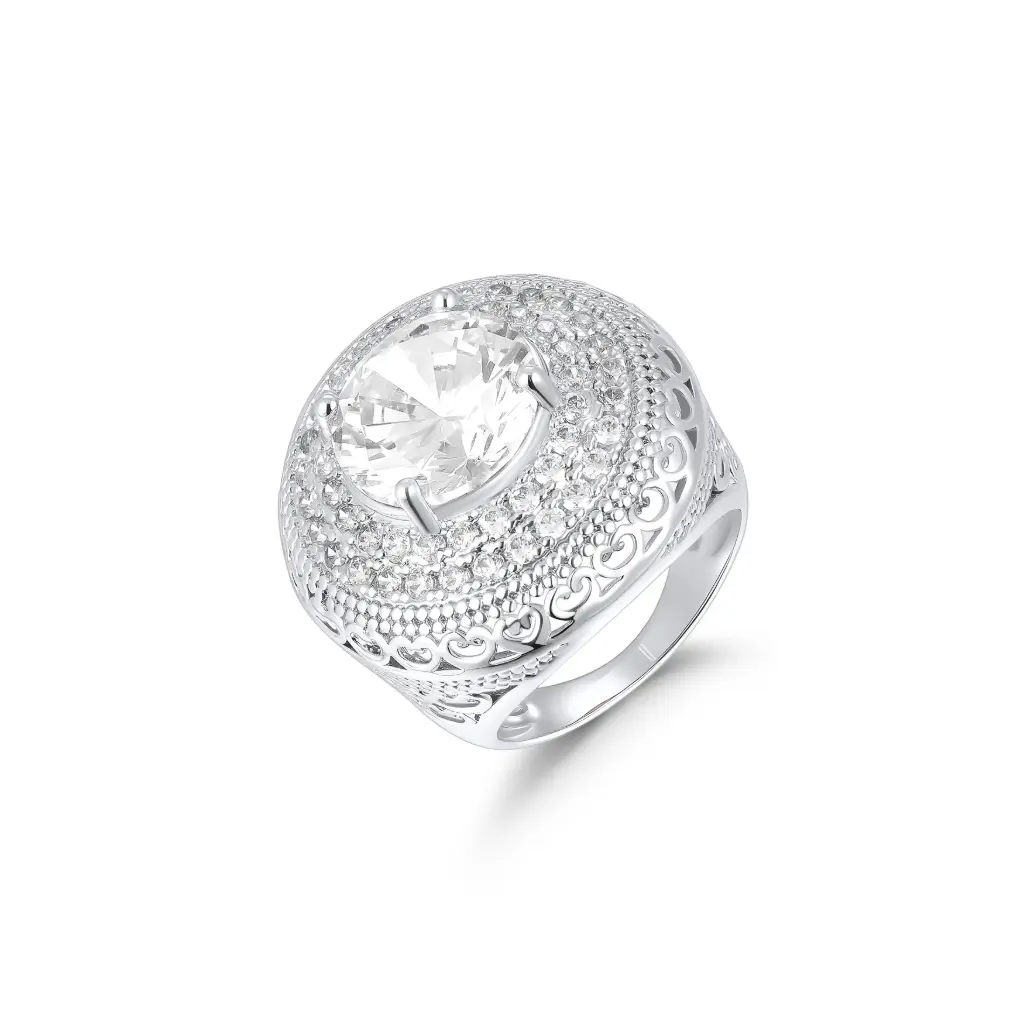 Vintage Filigree Solitaire Dome Ring Wholesale JY09R0050