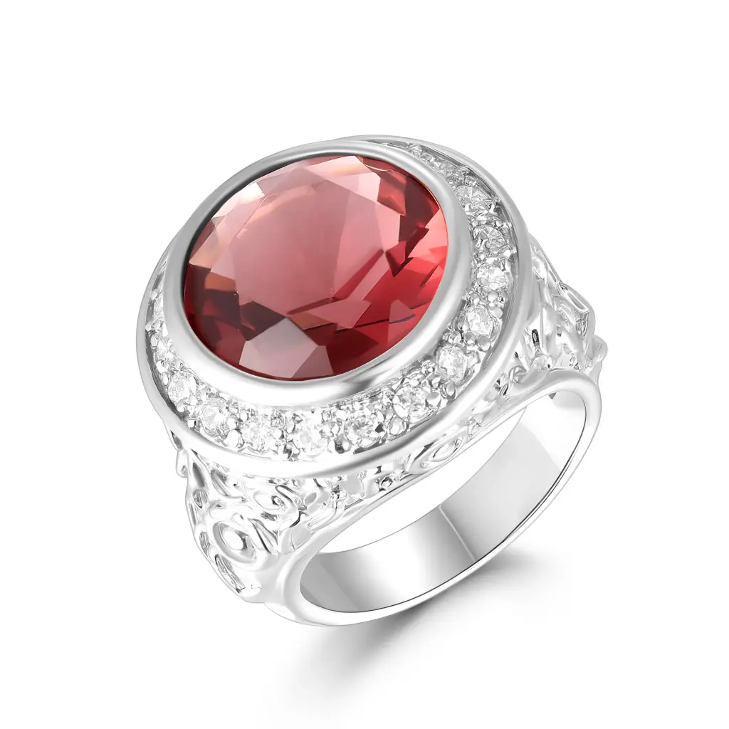 Pink Tourmaline CZ Solitaire Ring Wholesale JY09R0248