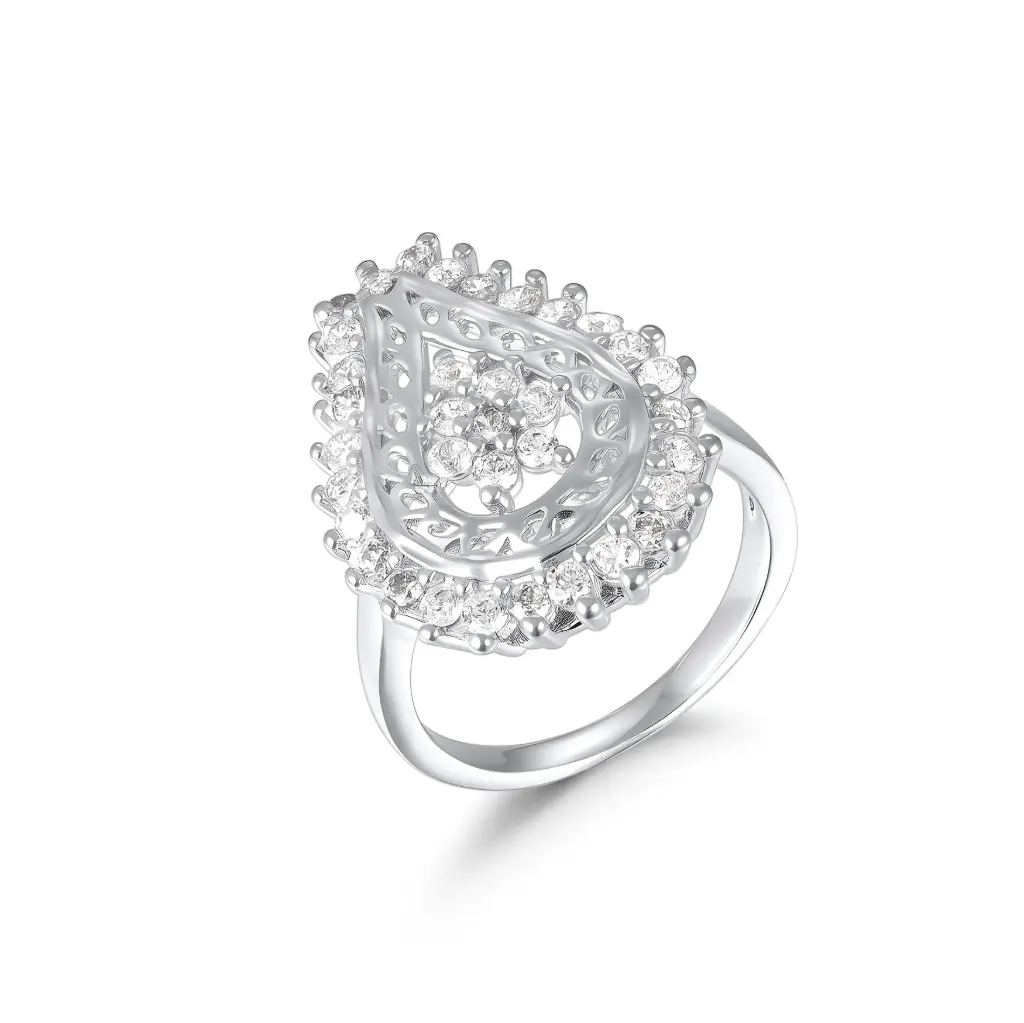 Pear CZ Multi Layer Ring Wholesale JY09R0325
