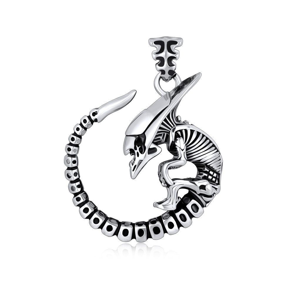 Alien Creature Stainless Steel Pendant Necklace for Men and Women