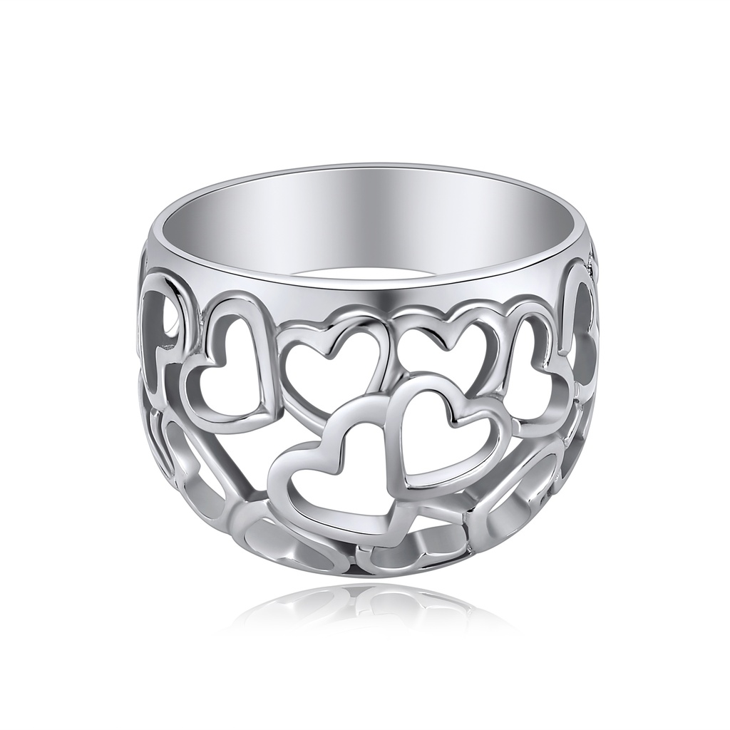Artistic Abstract Hollow Stainless Steel Ring