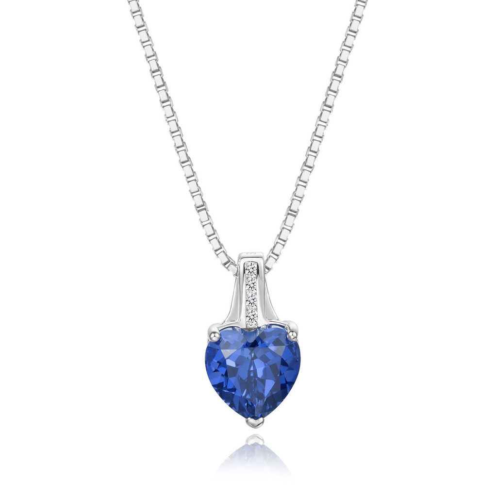 Azure Heart Pendant Necklace